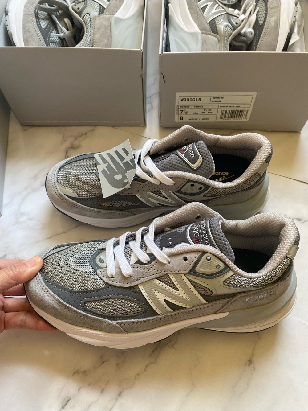 New Balance Kids' Gray and White Sneakers - Classic Athletic Shoes